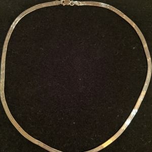 Sterling Silver Herringbone Necklace